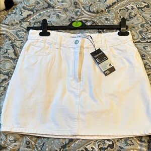 NEW with TAGS Women's Cream Denim Skirt